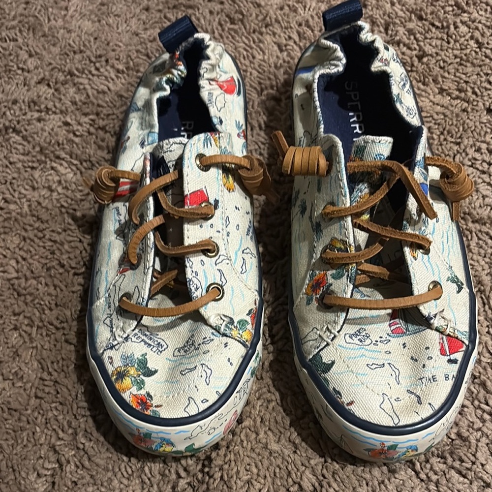Sperry Cream and Brown Sneakers Casual Style